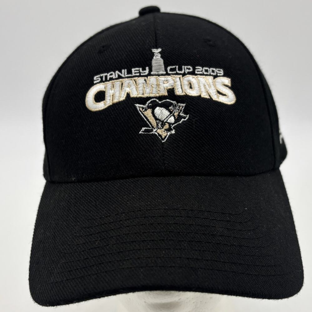 New Era 2009 Pittsburgh Penguins Stanley Cup Champions Hat NHL Black Strapback